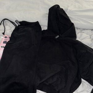 Skims Onyx Hoodie and Joggers Set